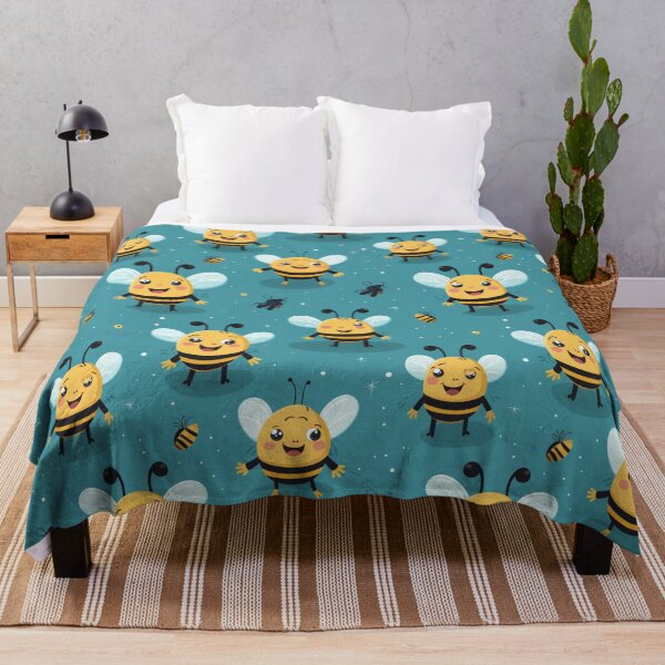 Item preview, Smiling Bees Pattern designed and sold by scootyshop.