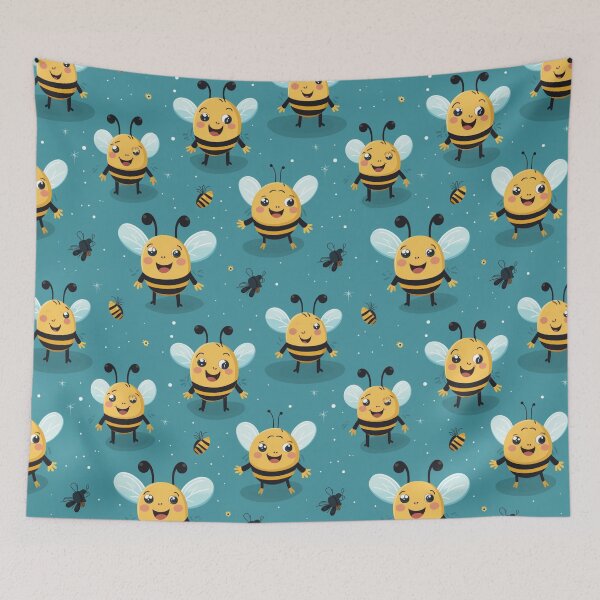 Item preview, Smiling Bees Pattern designed and sold by scootyshop.