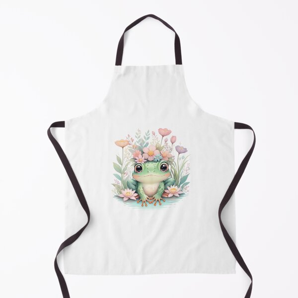 Item preview, Frog Floral Watercolor Circle designed and sold by PrettyfulStuff.