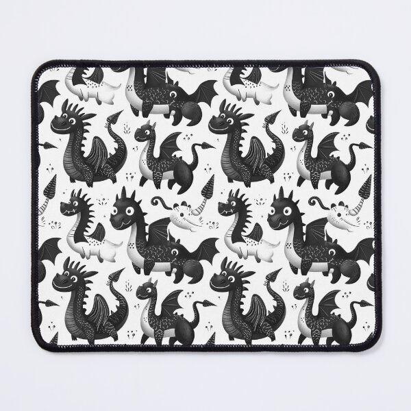 Item preview, Black And White Dragons Pattern designed and sold by scootyshop.