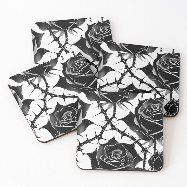 Item preview, Black Roses and Thorns Gothic Pattern designed and sold by ossiagraphics.
