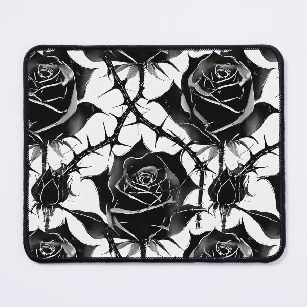 Item preview, Black Roses and Thorns Gothic Pattern designed and sold by ossiagraphics.
