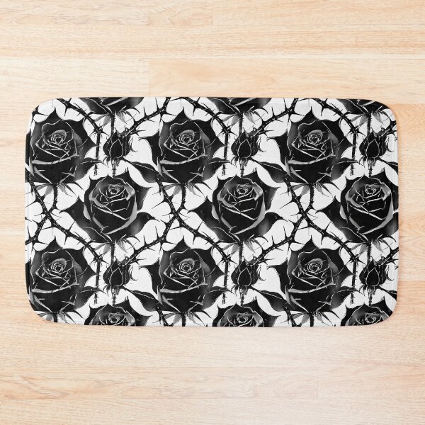 Item preview, Black Roses and Thorns Gothic Pattern designed and sold by ossiagraphics.