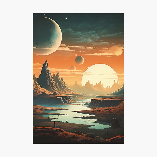 Item preview, Vintage Travel Poster- Alien Planet designed and sold by vinposterized.