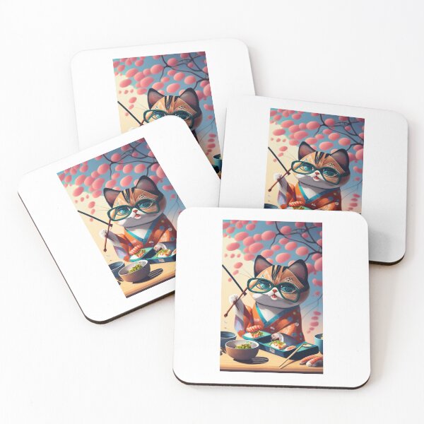 Item preview, biocolor cat eat sushi v11 designed and sold by FenwickDesign99.