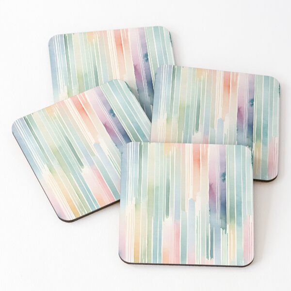 Item preview, Pastel stripe pattern rainbow colors designed and sold by Naturitude.
