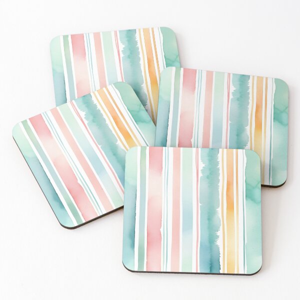 Item preview, Pastel stripe pattern rainbow colors designed and sold by Naturitude.