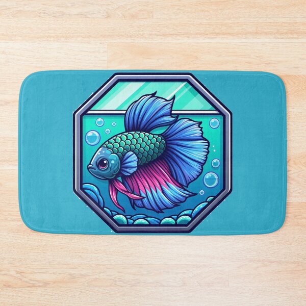 Item preview, Betta Cartoon Illustration Style betta Aquarium Green Fighting Fish designed and sold by CoffeeIsATrip.