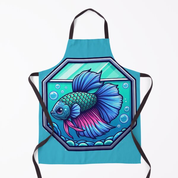 Item preview, Betta Cartoon Illustration Style betta Aquarium Green Fighting Fish designed and sold by CoffeeIsATrip.