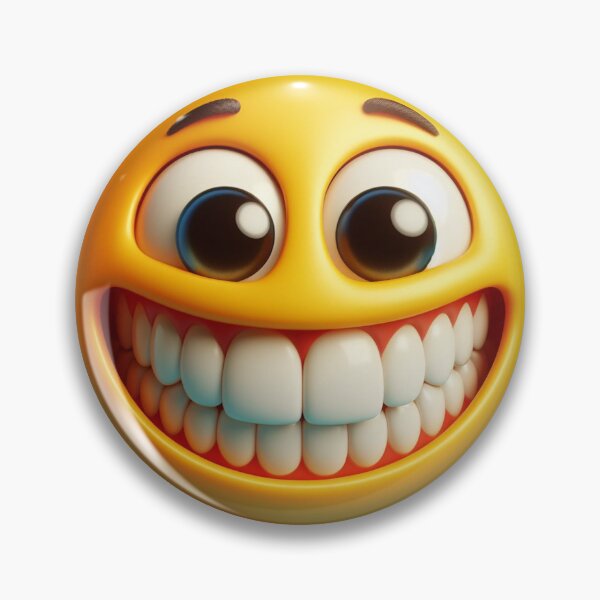 Item preview, Extremely Happy Toothy Grin Yellow Emoji designed and sold by shanblue6.