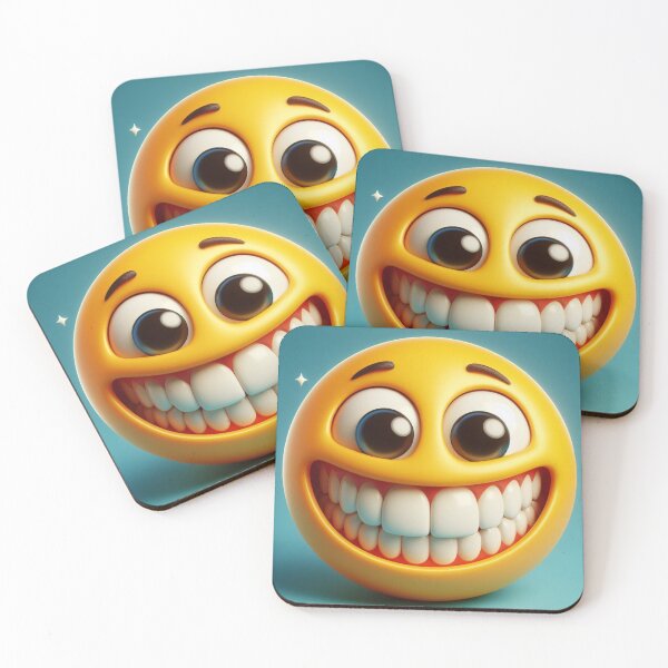 Item preview, Extremely Happy Toothy Grin Yellow Emoji designed and sold by shanblue6.