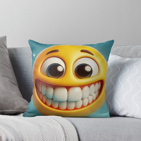 Item preview, Extremely Happy Toothy Grin Yellow Emoji designed and sold by shanblue6.