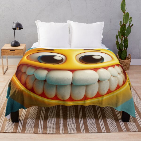 Item preview, Extremely Happy Toothy Grin Yellow Emoji designed and sold by shanblue6.