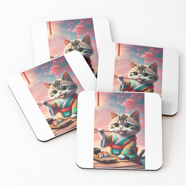 Item preview, BIOCOLOR CAT EAT SUSHI v12 designed and sold by FenwickDesign99.