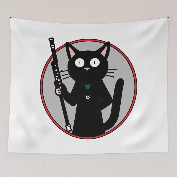 Item preview, Clarinet Cat, Cat with Instrument, Music Cat designed and sold by cutenesss.