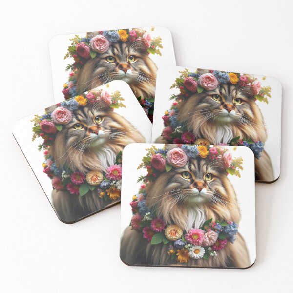 Item preview, Valentine's Day: Cat with flowers designed and sold by aikittycats.