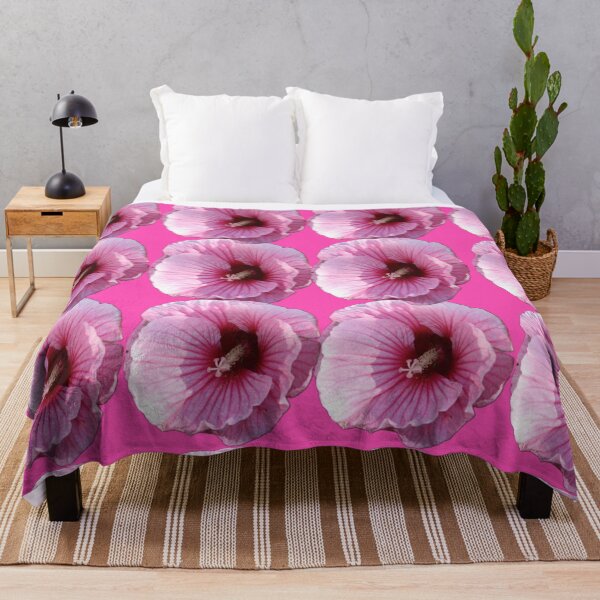 Item preview, Beautiful Pink Hibiscus Flowers on Pink Background - Photography designed and sold by Victoria Rose.