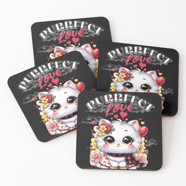 Item preview, White Kitten Lover Purrfect Love designed and sold by LucyArtDesign.