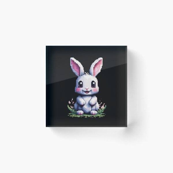 Item preview, Pixel cute white bunny designed and sold by HarriPaloma.