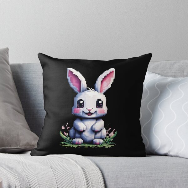 Item preview, Pixel cute white bunny designed and sold by HarriPaloma.