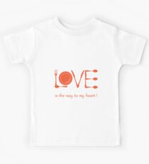 Inscription LOVE from cutlery. Kids Tee