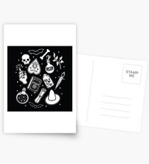 Witchy Essence Black Postcards