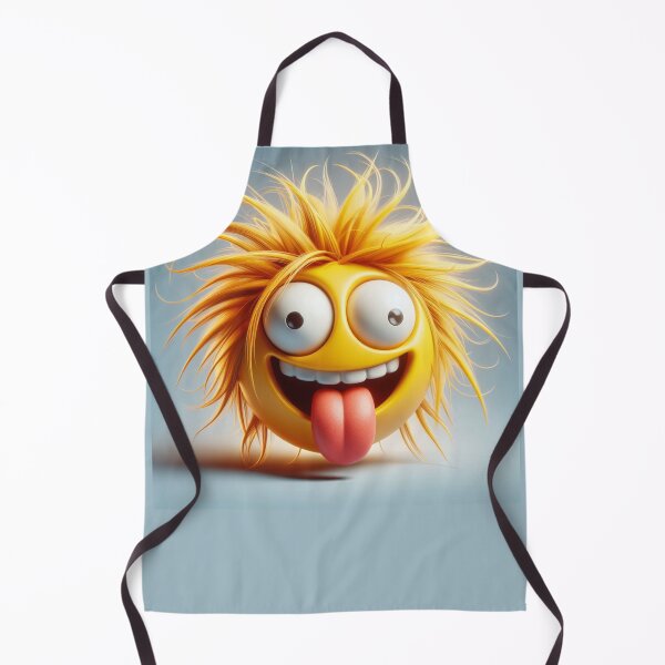 Item preview, Crazy Haired Bulging Eyes Yellow Emoji With Tongue Out designed and sold by shanblue6.