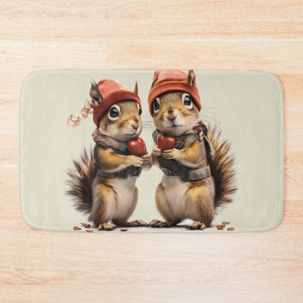 Item preview, Valentine squirrels: Charming rodents spreading love designed and sold by pawmad.