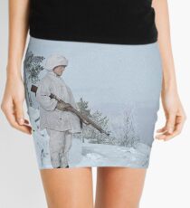 Finnish soldier near Lake Ladoga, Winter War, 1940 Mini Skirt