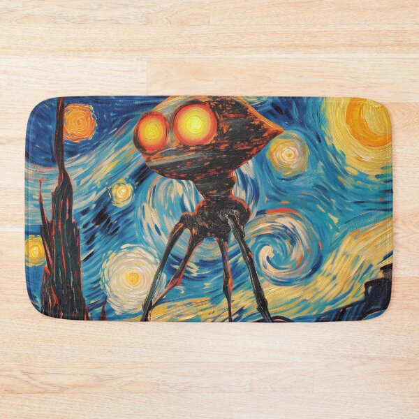 Item preview, War of the Worlds Aliens Invading The Starry Night - Vincent Van Gogh, Parody Painting designed and sold by PrintShangri-La.
