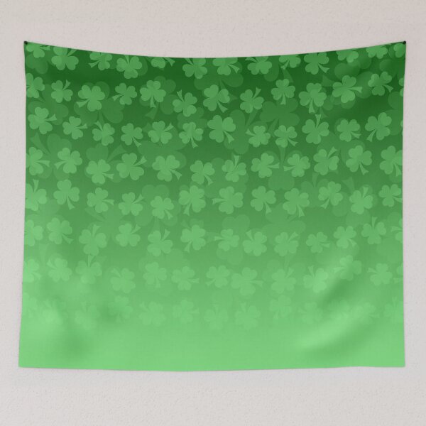 Item preview, St Patricks Day Shamrocks clovers green bright vibrant ombre fun festive celebration pattern designed and sold by PLdesign.