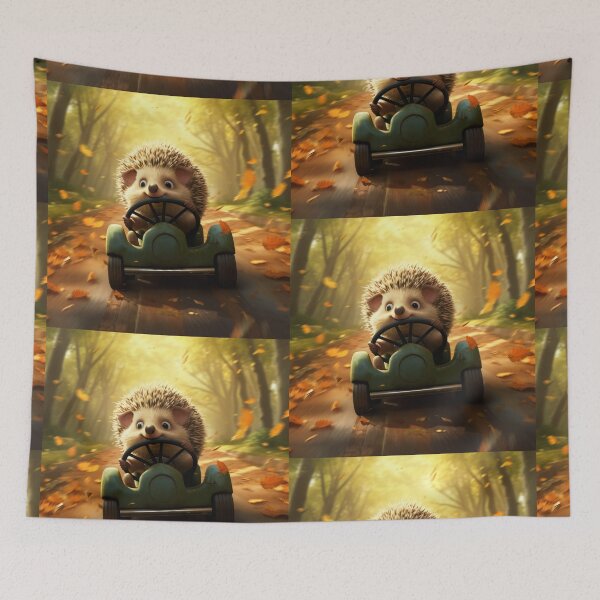 Item preview, Hedgehog Go Kart Driver designed and sold by KostasCreations.