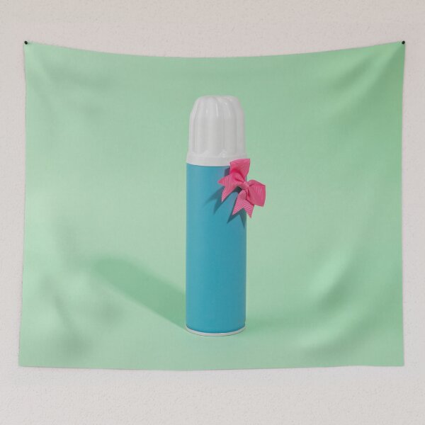 Item preview, Blue Spray Bottle Adorned with Pink Bow designed and sold by pepinodemarst.