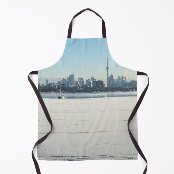 Item preview, Lake Ontario Ice and Snow Expanse with Toronto Skyline and a Sailboat designed and sold by Georgia Mizuleva.