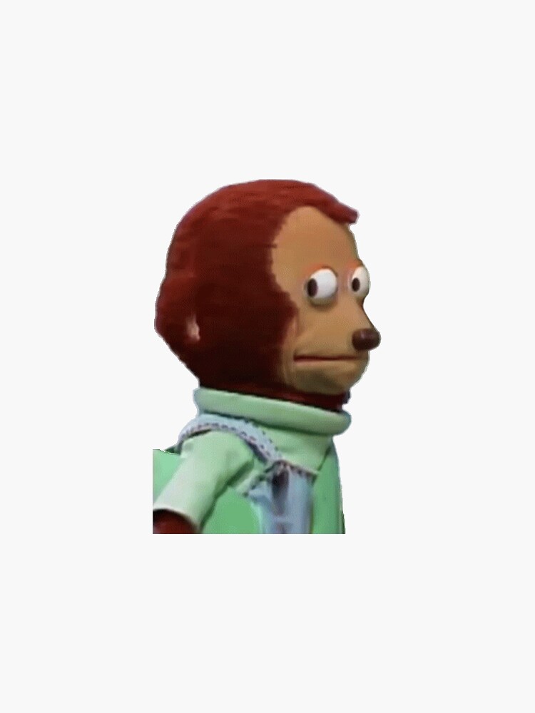 Cringe monkey pedro meme sticker Sticker