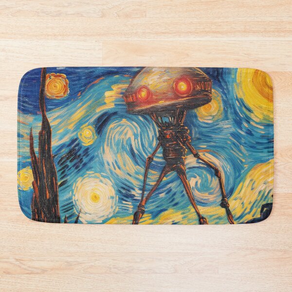 Item preview, War of the Worlds Aliens Invading The Starry Night - Vincent Van Gogh, Parody Painting designed and sold by PrintShangri-La.