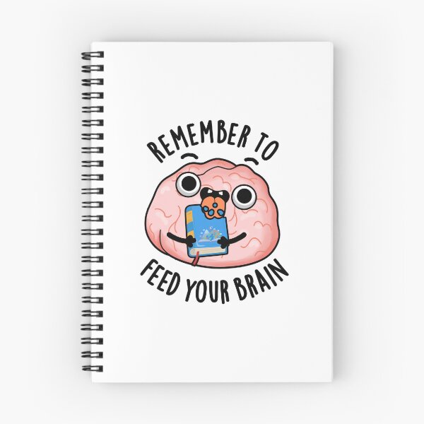 Item preview, Remember To Feed Your Brain Funny Anatomy Pun  designed and sold by punnybone.