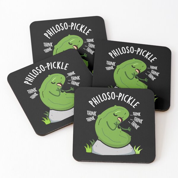 Item preview, Philoso-pickle Funny Pickle Pun (Dark BG) designed and sold by punnybone.