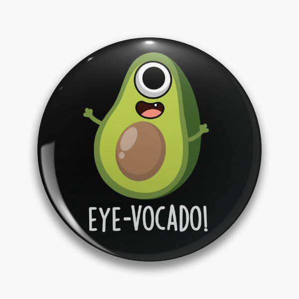 Item preview, Eye-vocado Funny Avocado Pun (Dark BG) designed and sold by punnybone.