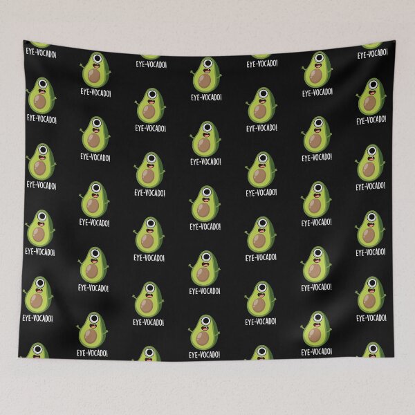 Item preview, Eye-vocado Funny Avocado Pun (Dark BG) designed and sold by punnybone.