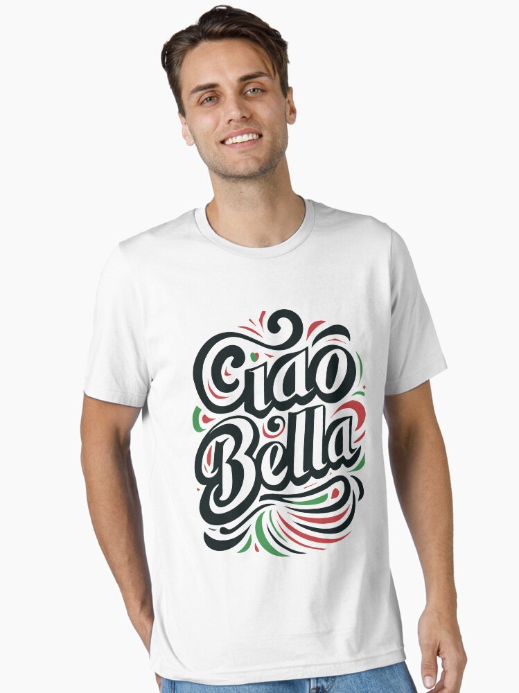 Ciao Bella: Vibrant Italian Greeting, Stylish Font Artwork