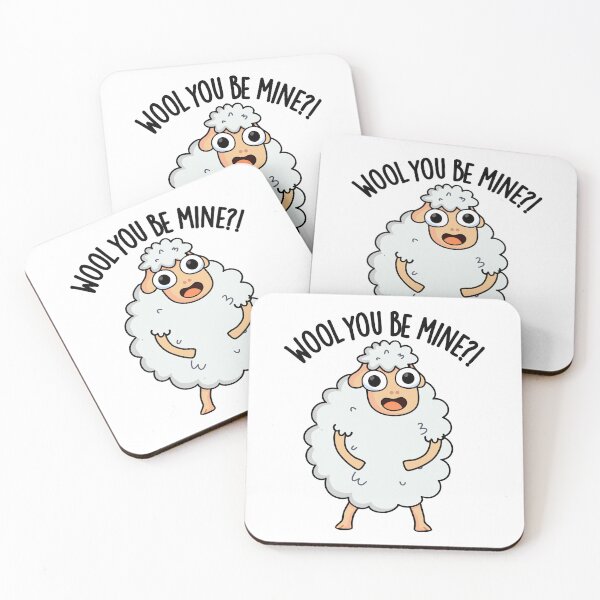 Item preview, Wool You Be Mine Funny Sheep Pun  designed and sold by punnybone.
