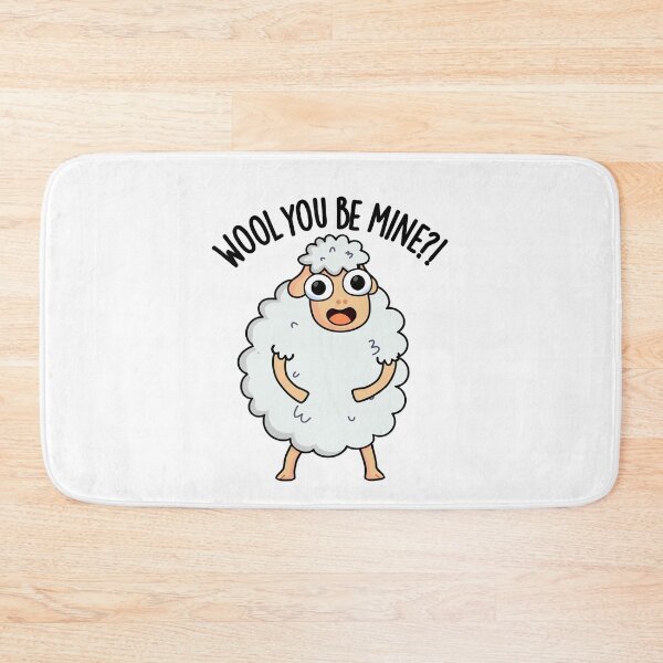 Item preview, Wool You Be Mine Funny Sheep Pun  designed and sold by punnybone.