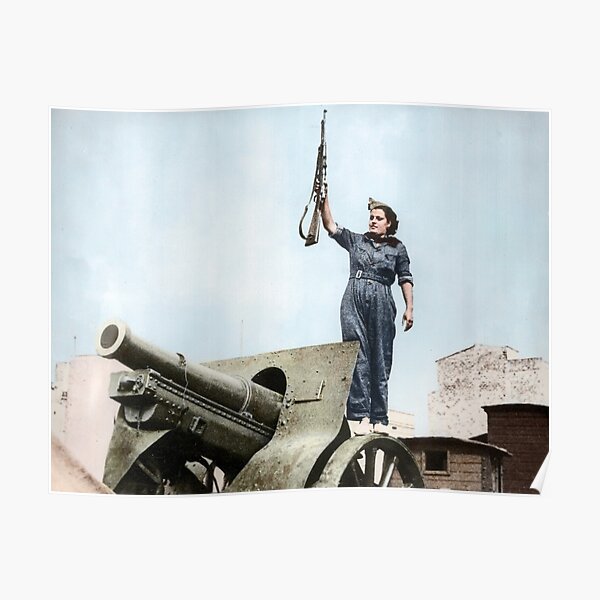 Spanish militia volunteer in Barcelona, 1936 Poster