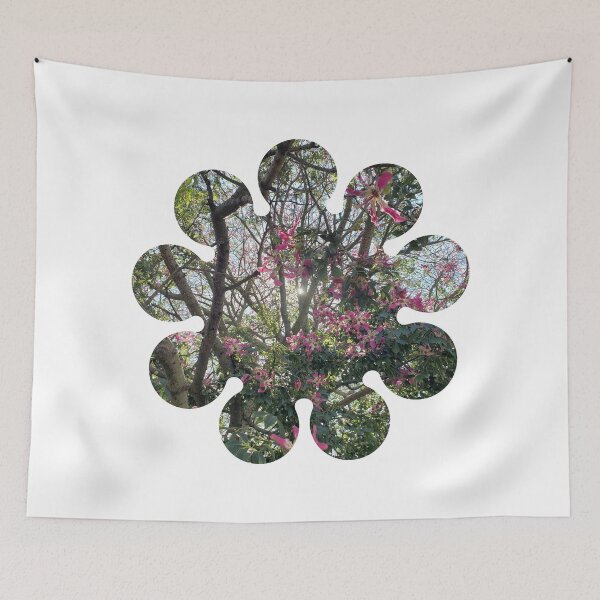 Item preview, Pink Flowers in a Tree: A Touch of Beauty designed and sold by tadeba.