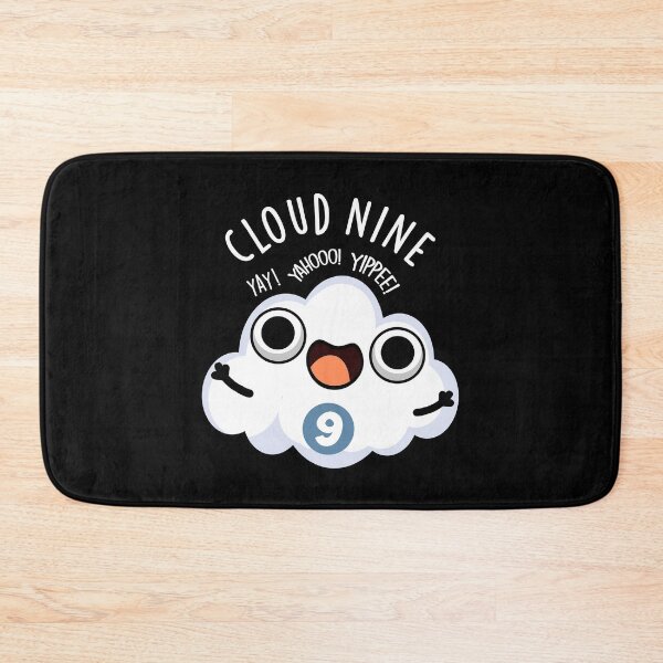 Item preview, Cloud Nine Funny Weather Pun (Dark BG) designed and sold by punnybone.