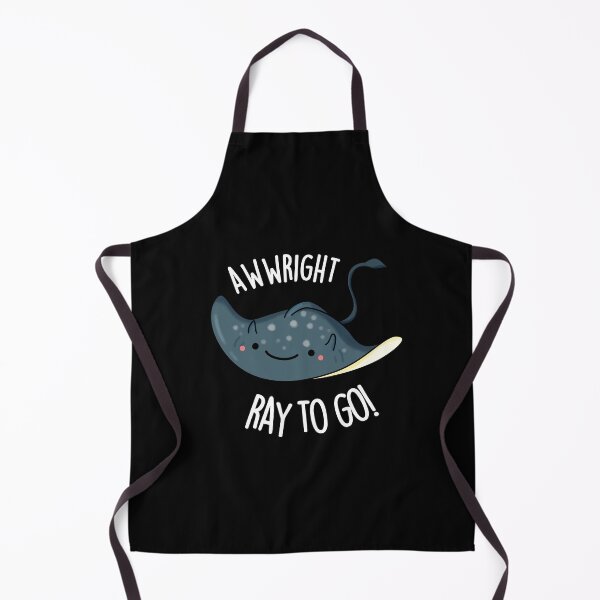 Item preview, Awww-right Ray To Go Funny Stingray Pun (Dark BG) designed and sold by punnybone.