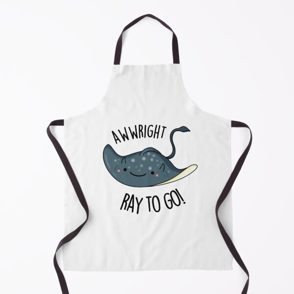 Item preview, Awww-right Ray To Go Funny Stingray Pun (White BG) designed and sold by punnybone.