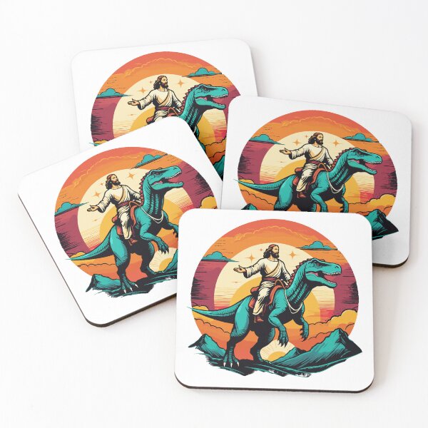 Item preview, Jesus riding dinosaur designed and sold by MindFrank.