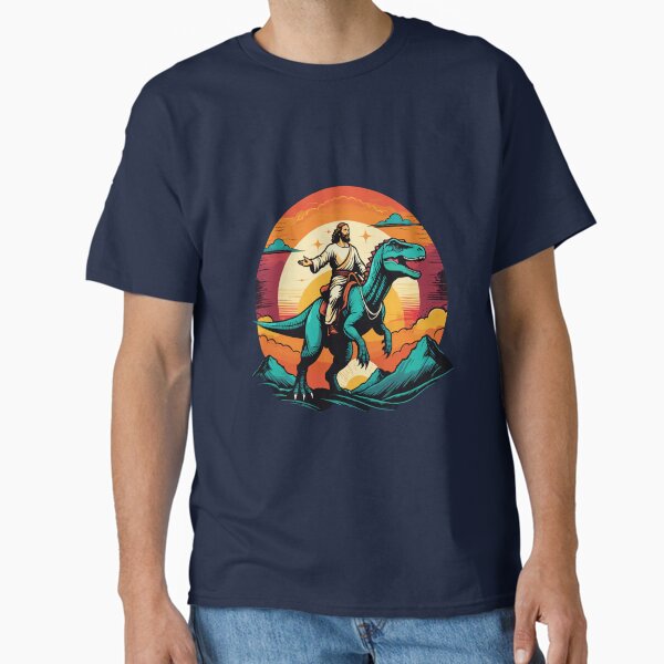 Item preview, Jesus riding dinosaur designed and sold by MindFrank.